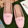 Women Pink Textured Mules