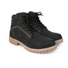 Black &  Pure Mild Leather Brogue Boot
