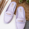 Women Purple Textured Mules