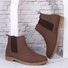 Men Block Heeled Round Toe Chelsea Boots